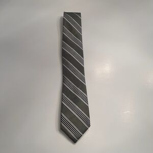 Jos. A. Bank- Charcoal and White Striped Tie